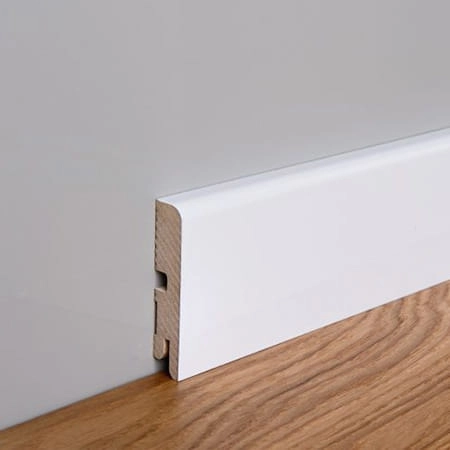Listwa przypodłogowa MDF FOGE LB1 - 80 biały półmat, lakierowana