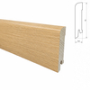 Listwa przypodłogowa drewniana 70x15 mm - dąb europejski lakierowany
