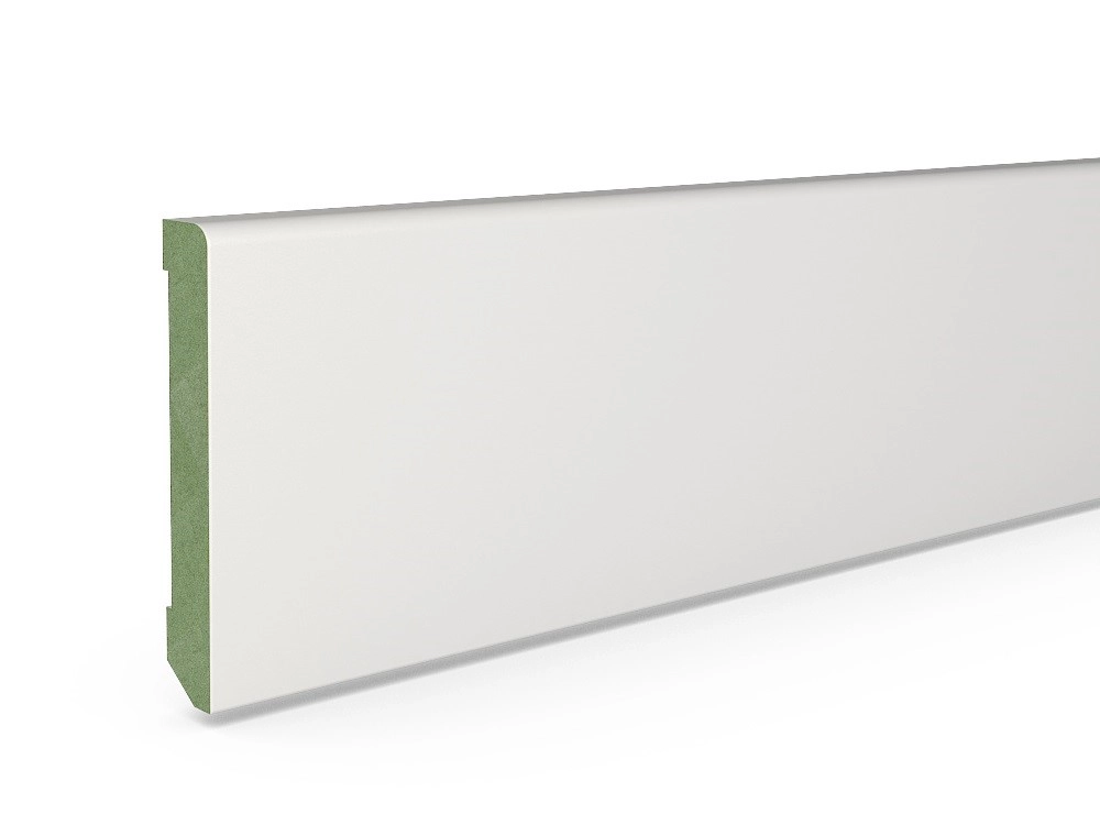 Listwa przypodłogowa MDF Plus wilgocioodporna biała R3 (244 cm x 10 cm x 1,2 cm) lakier półmatowy RAL 9003