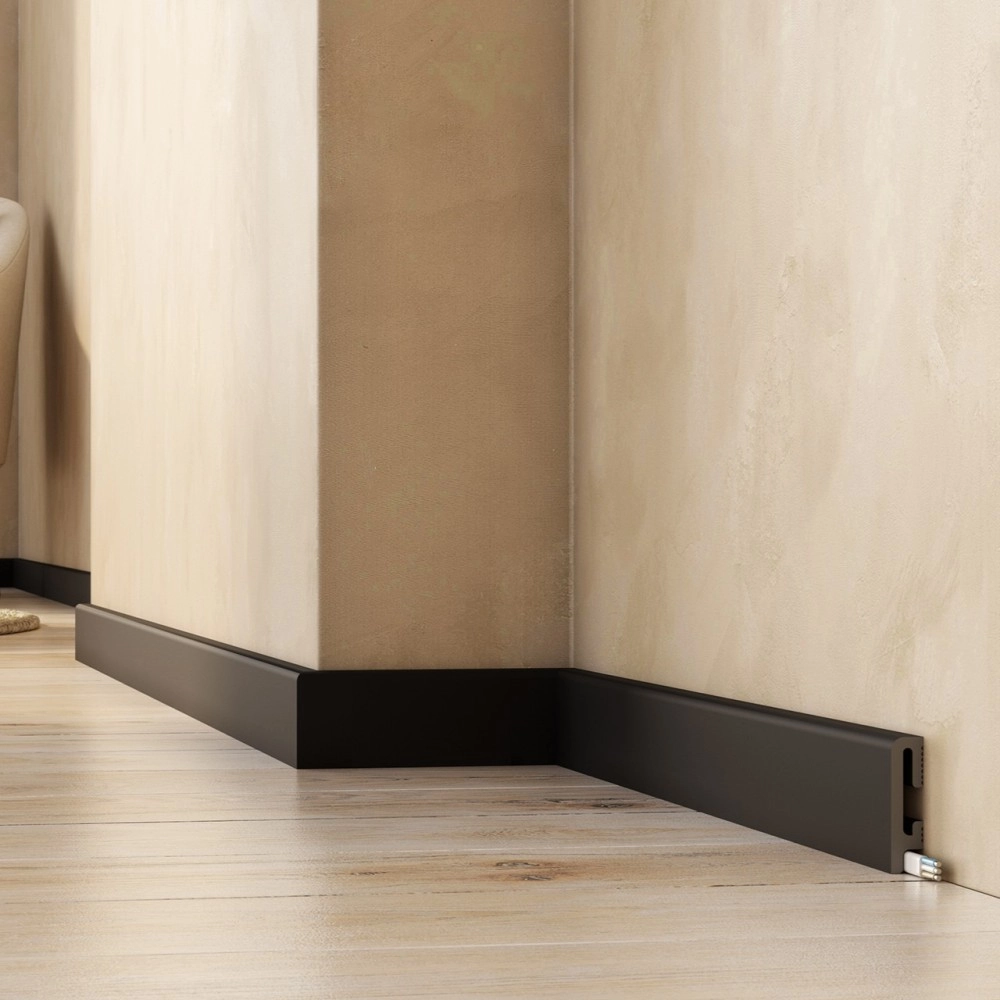 Listwa przypodłogowa Premium Floor Durofit PF060B czarna 6 cm