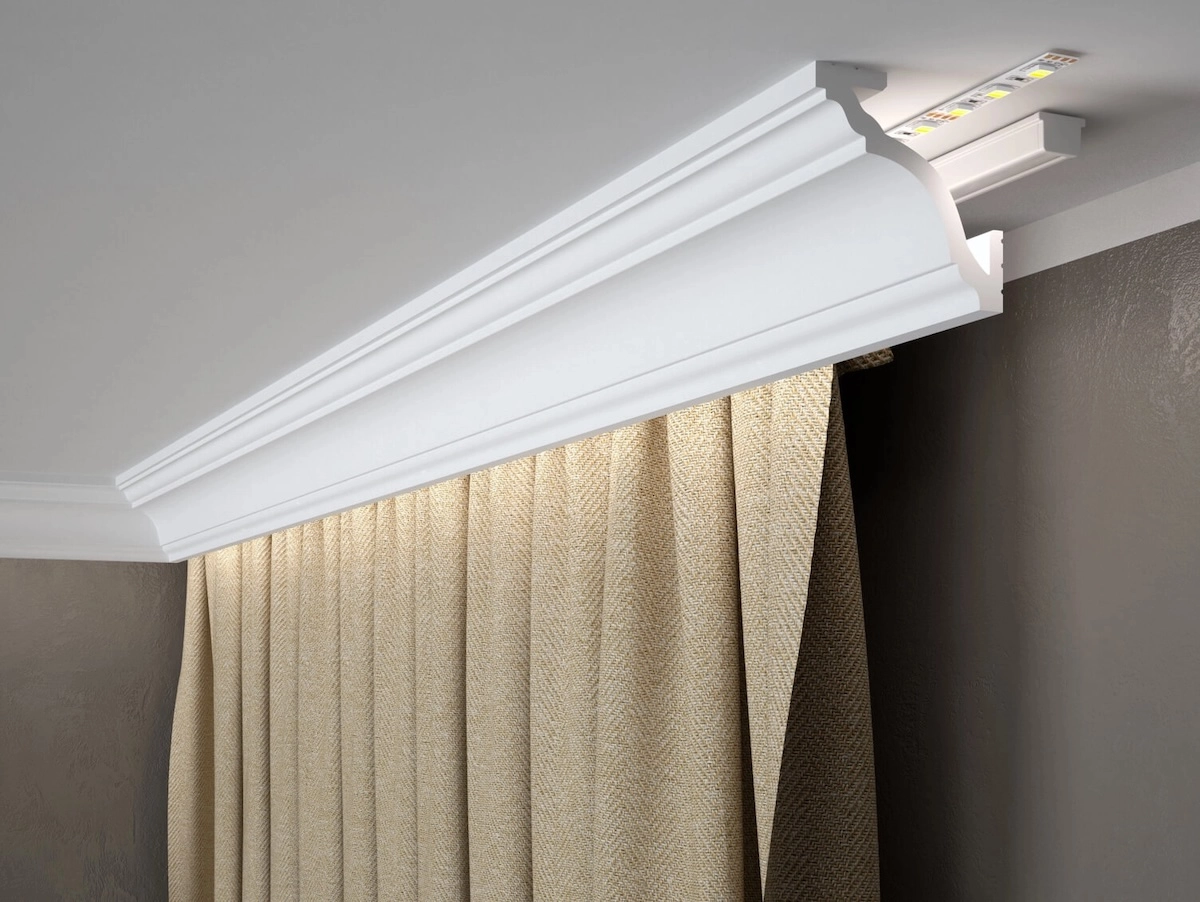 Listwa karniszowa Mardom Decor MD213 biała wym. 200 x 8.1 x 8.1 cm, z PolyForce