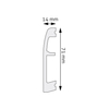 Listwa przypodłogowa, cokół Creativa LPC-06a kolor aluminium 244cm