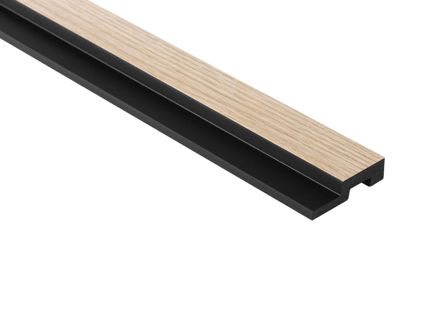 Prawe zakończenie lameli L0202R jasny dąb wym. 270 x 1.2 x 4.5 cm, z PolyForce