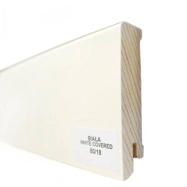 Drewniana listwa przypodłogowa olejowana 80/18 (240 cm x 8 cm x 1,8 cm) Dąb Szczotka Olej