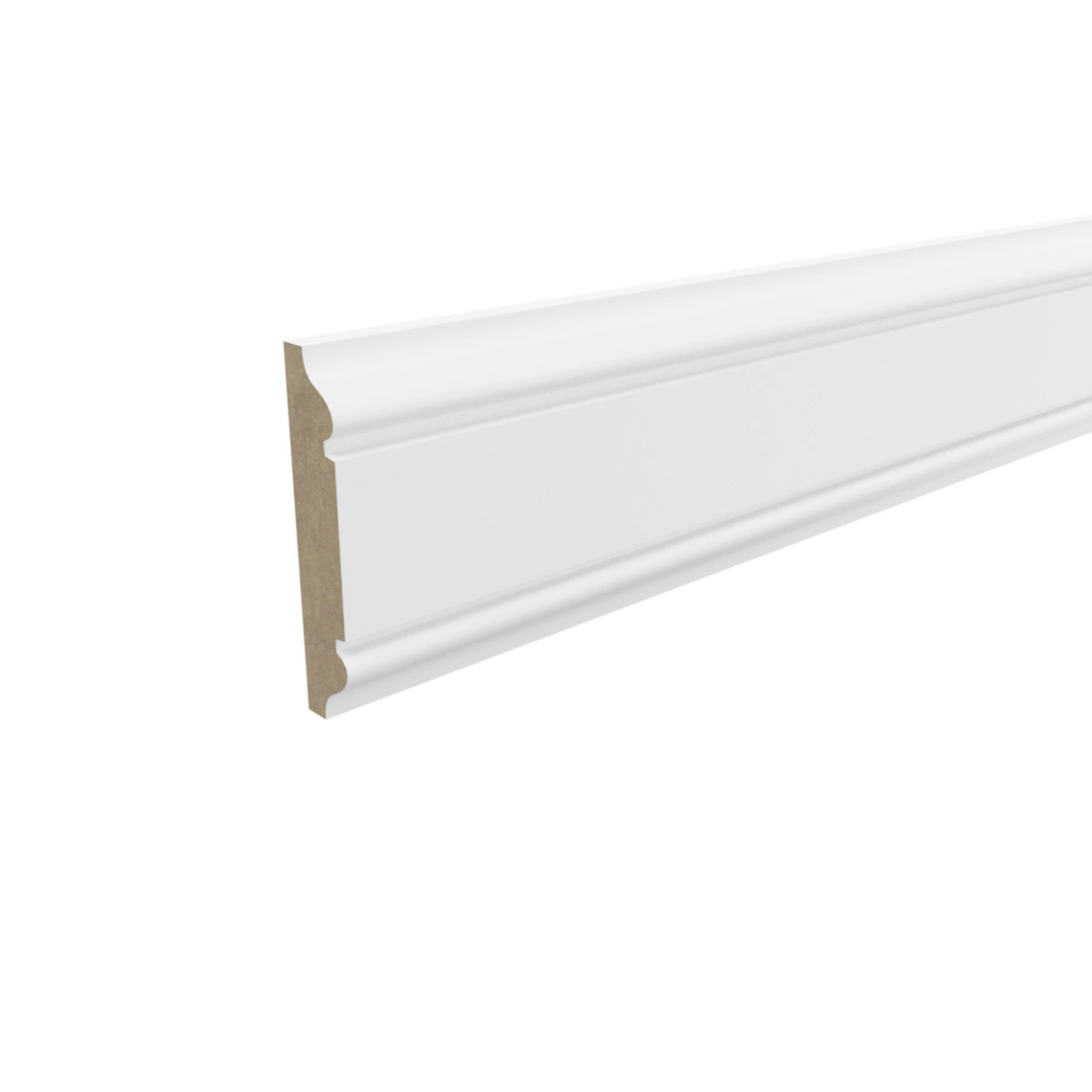 Listwa ścienna MDF biała, do malowania, 6cm