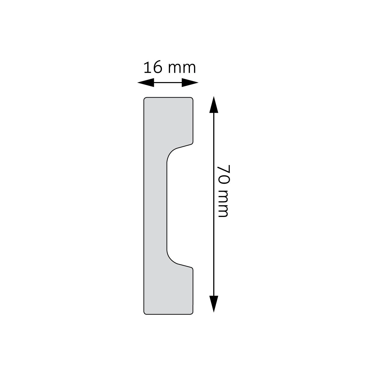 Listwa przypodłogowa, cokół Creativa LPC-23 244cm