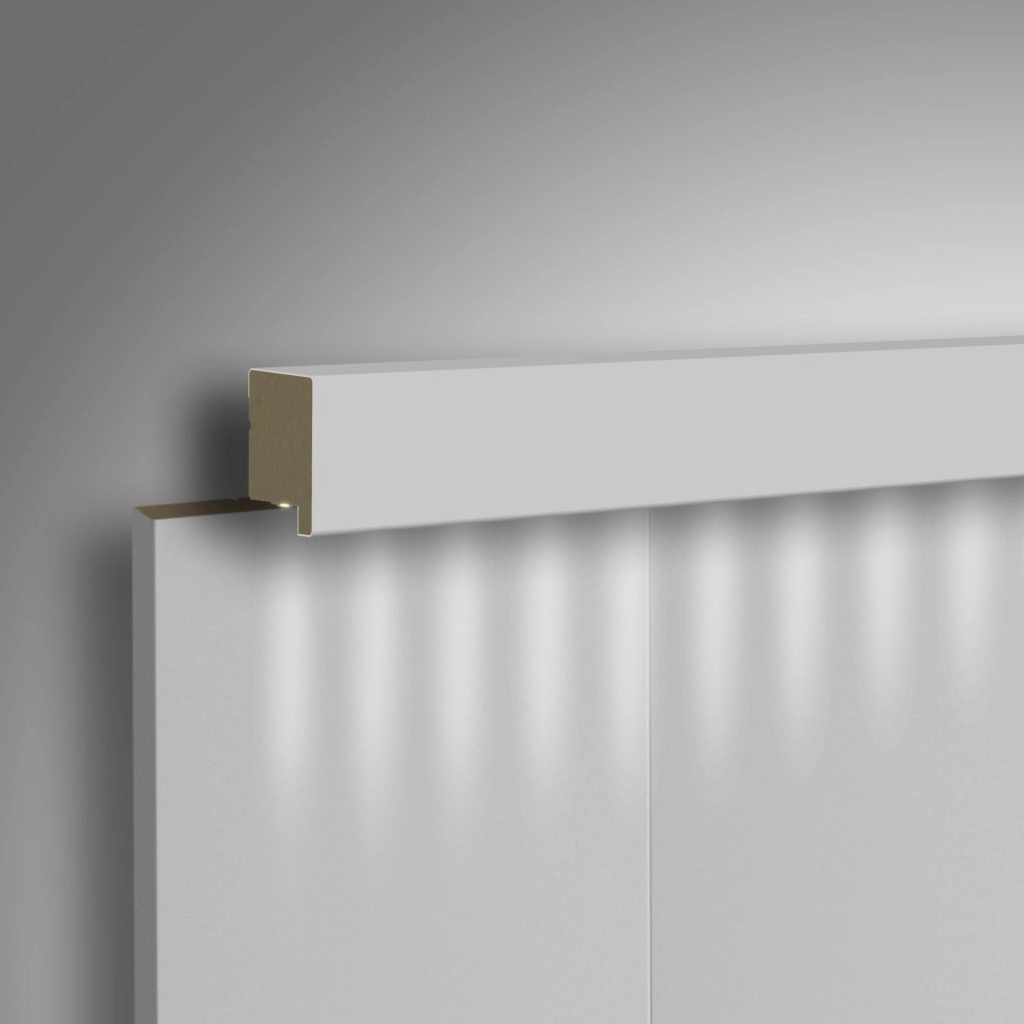 Listwa wieńcząca do boazerii ściennej MDF - PLANO LED - do malowania