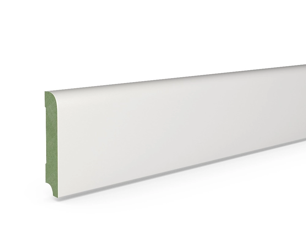 Listwa przypodłogowa MDF PLUS wilgocioodporna R10 (262 cm x 10 cm x 1,8 cm) biały lakier półmatowy RAL 9003