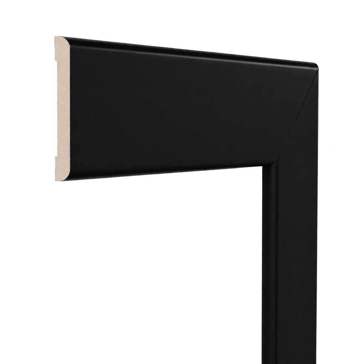 Opaska drzwiowa 3 szt. komplet, listwa maskująca MDF czarna, obramowanie drzwi 6 cm