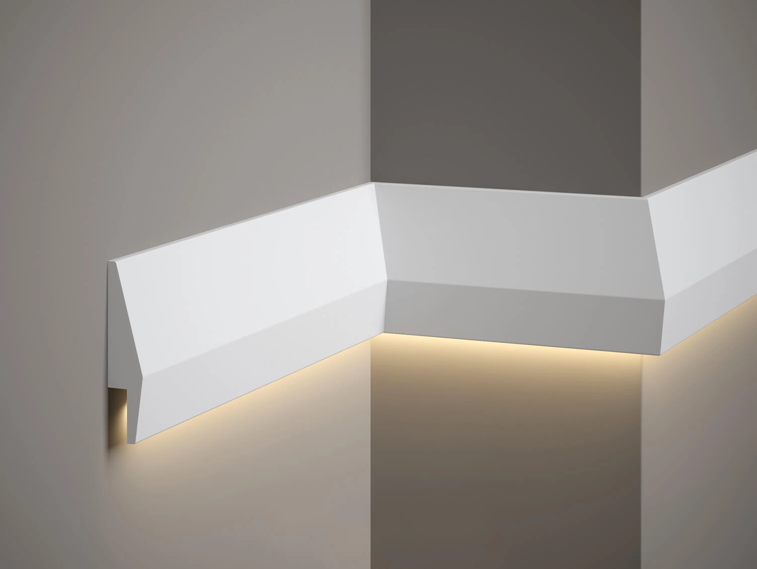 Listwa oświetleniowa ścienna MD016 biała wym. 200 x 2.3 x 10 cm, z PolyForce
