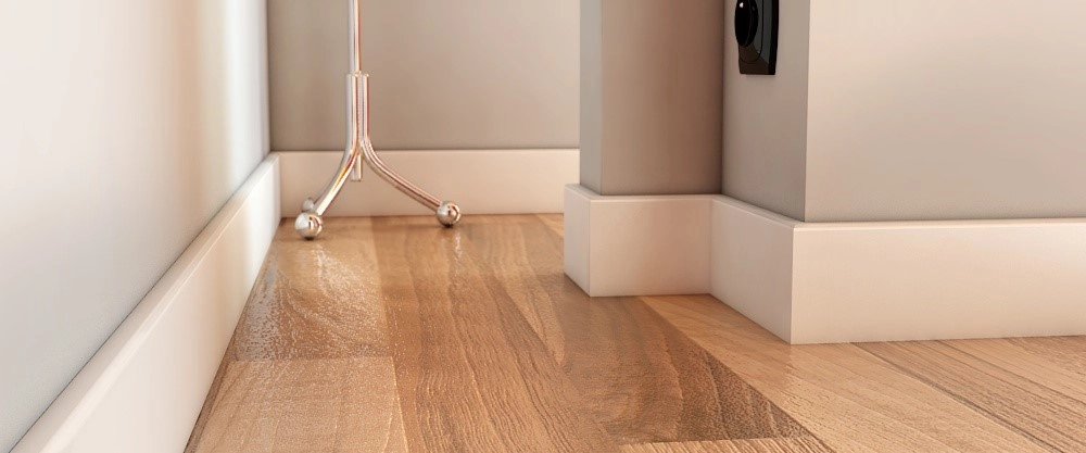 Listwa przypodłogowa MDF PLUS R3 wilgocioodporna lakierowana półmat (244 cm x 8 cm x 1,2 cm) biała