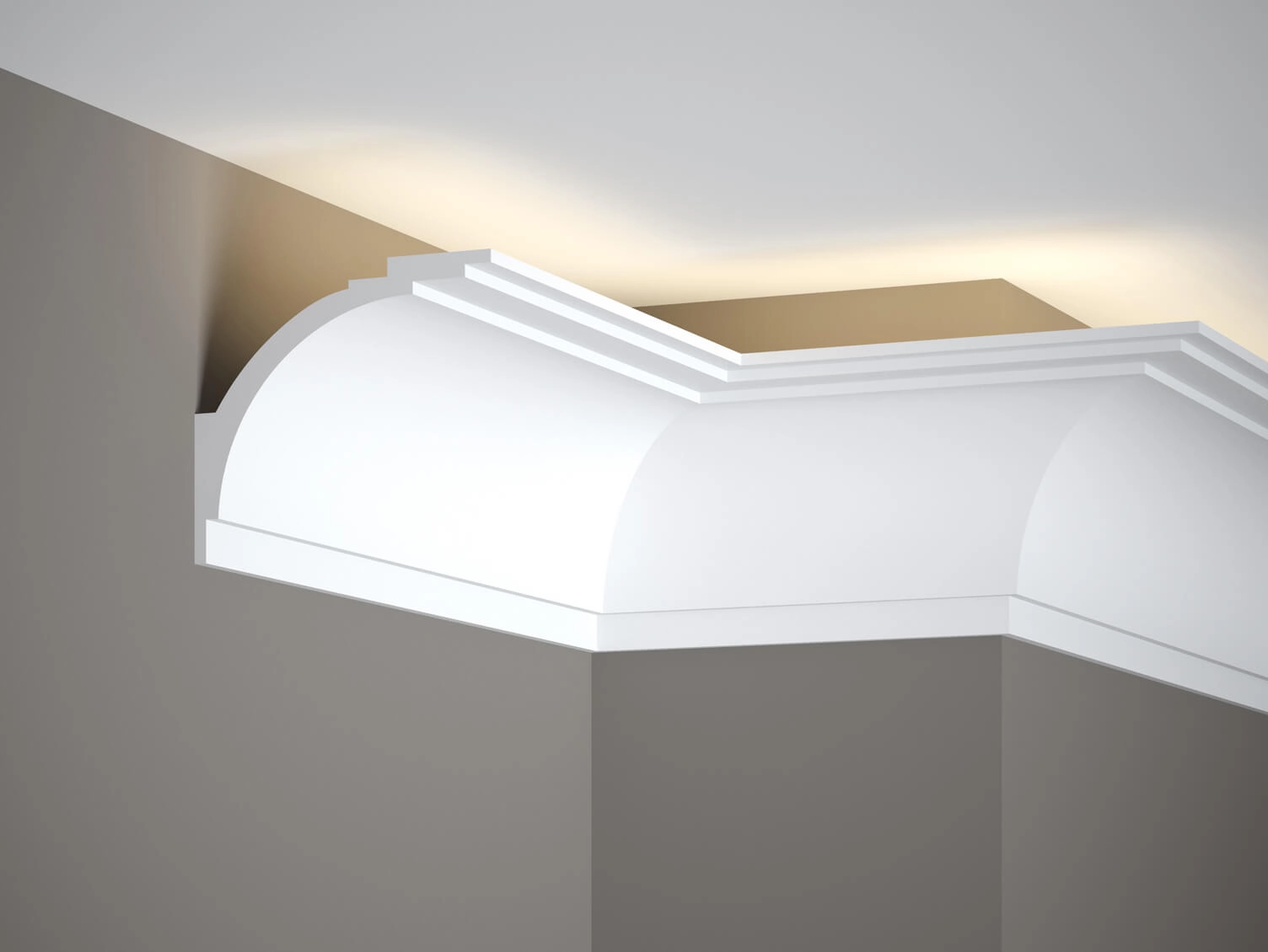 Listwa przysufitowa wielofunkcyjna MD105 biała wym. 200 x 12 x 10.8 cm