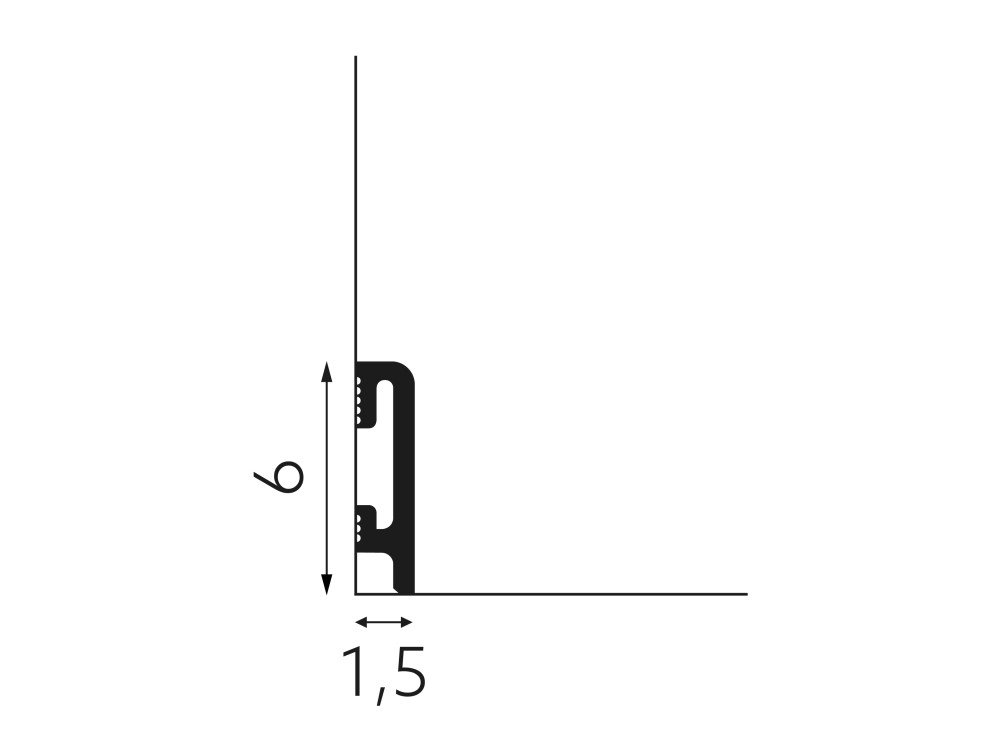 Listwa przypodłogowa Premium Floor Durofit PF060 biała 6 cm
