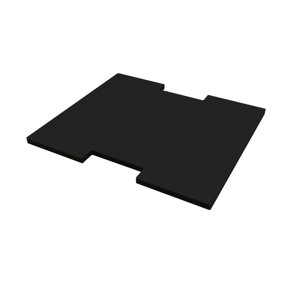 Regał przestrzenny z lameli 250x63 cm kolor kaszmirowy w zestawie z czarnymi półkami