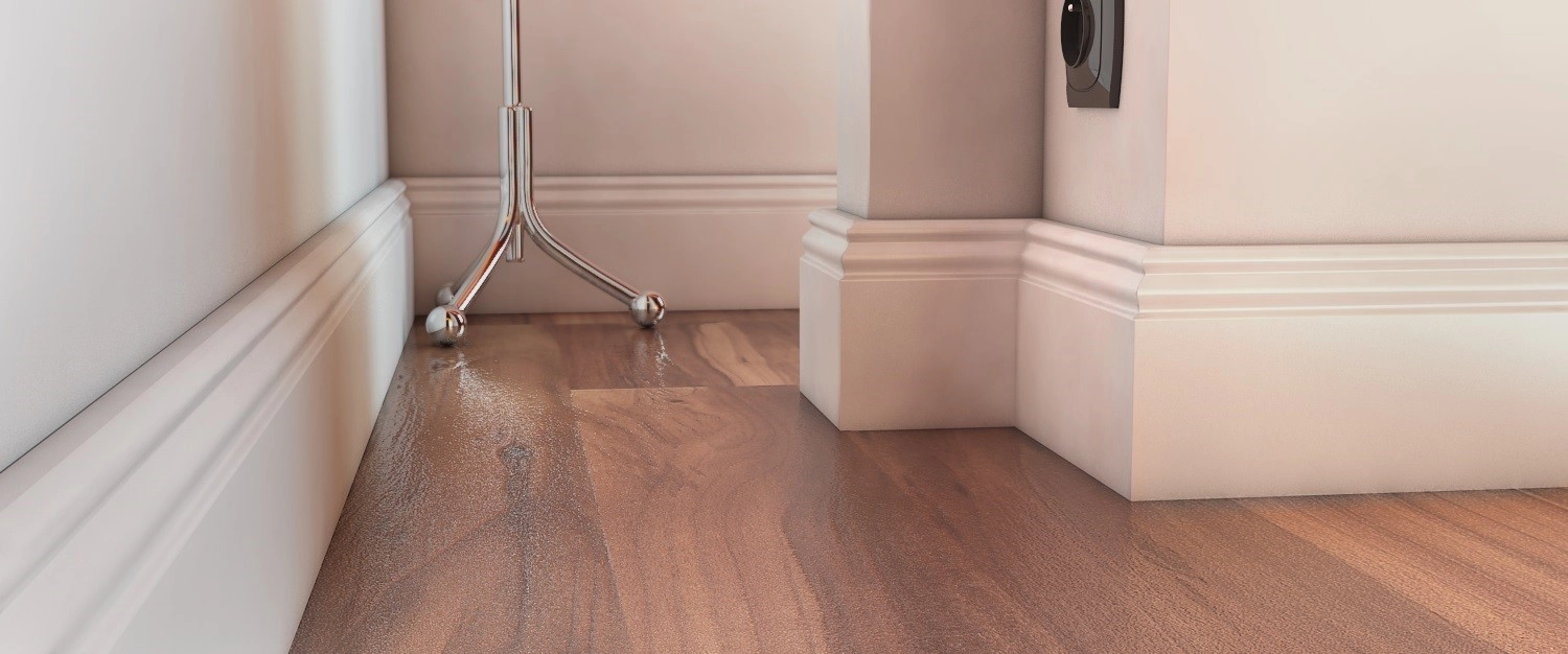 Listwa przypodłogowa MDF Plus Wzór F7 (262 cm x 10 cm x 1,6 cm) biała, wilgocioodporna, lakier półmatowy RAL 9003
