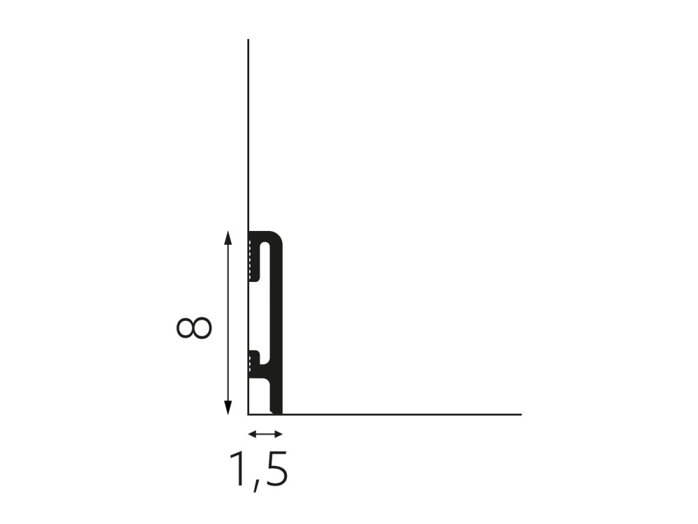 Listwa przypodłogowa Premium Floor Durofit PF080 biała RAL9003 8 cm