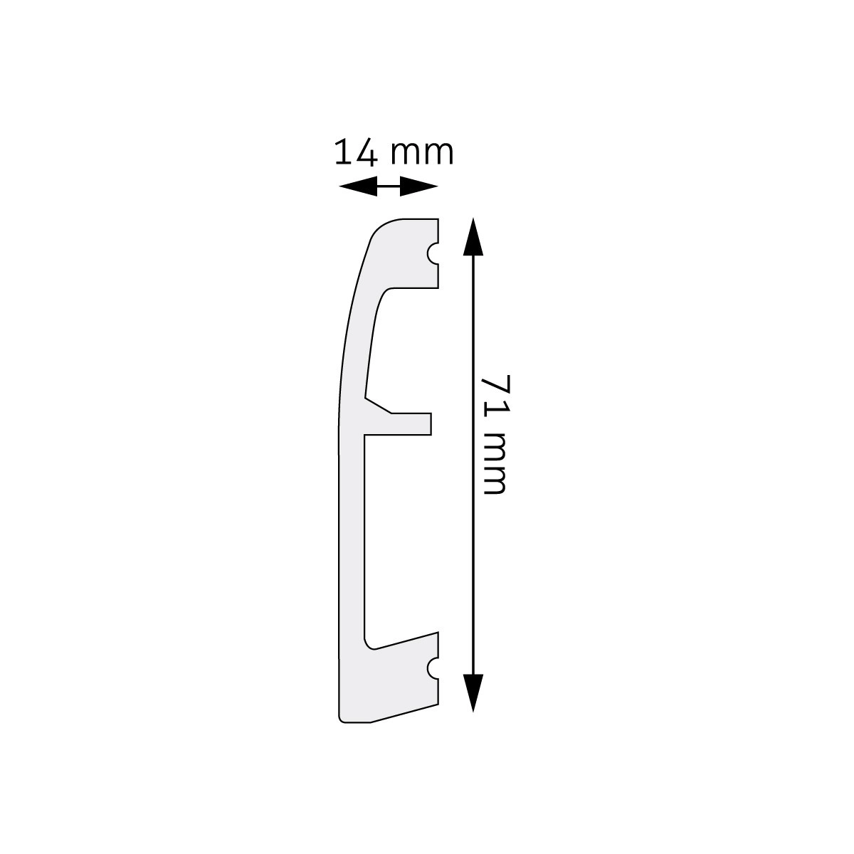 Listwa przypodłogowa, cokół Creativa LPC-06 244cm
