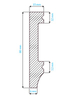 Listwa przypodłogowa Krome P8015B (240 cm x 8 cm x 1,5 cm) polistyren czarna