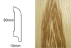 Listwa przypodłogowa fornirowana nielakierowana CP80 R25 (240 cm x 8 cm x 1,8 cm) jesion ciemny