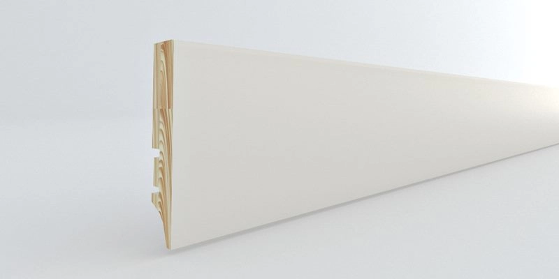 Listwa przypodłogowa drewniana lakierowana PW7C P7C27362A (220 cm x 7 cm x 1,6 cm) iglaste białe