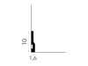 Listwa przypodłogowa QS009 biała wym. 200 x 1.6 x 10 cm, z PolyForce