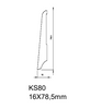Listwa przypodłogowa KS80 biała white covered (240 cm x 7,8cm x 1,6cm)