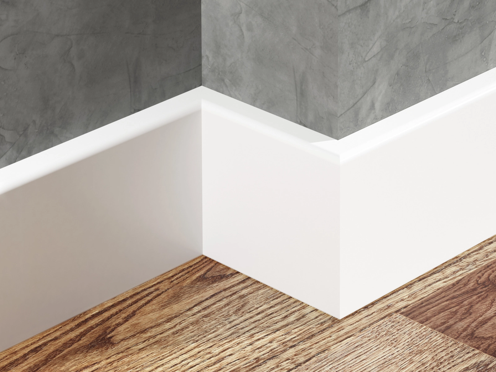 Biała Listwa przypodłogowa cokół Creativa STL80 - PVC – Status Line 220 cm