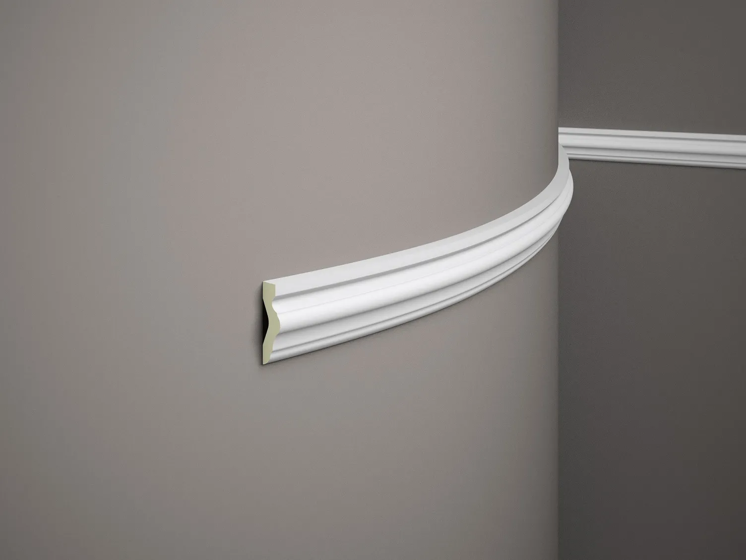 Listwa ścienna elastyczna MD308F biała wym. 200 x 2.1 x 6.5 cm, z Flex