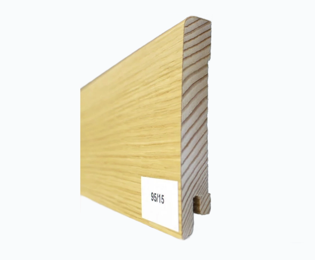 Listwa przypodłogowa biała drewno lakierowane 95/15 (240 cm x 9,5 cm x 1,5 cm)