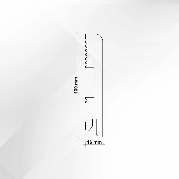 Listwa przypodłogowa MDF lakierowana biała FOGE LB1 - 10cm