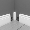 PRÓBKA 20 CM - Listwa przypodłogowa MDF TRIO R5, Biała Premium, 6cm