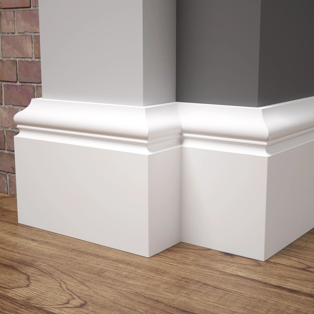 Listwa przypodłogowa MDF lakierowana biała wilgocioodporna FOGE LB3 - 10cm