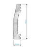 Listwa przypodłogowa i naścienna Krome PN7015 (240 cm x 7 cm x 1,5 cm) polistyren pokryty polimerem