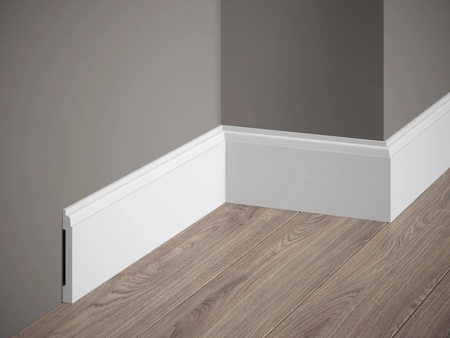 Obramowanie drzwi MD258E białe wym. 240 x 1 x 8.1 cm, z PolyForce