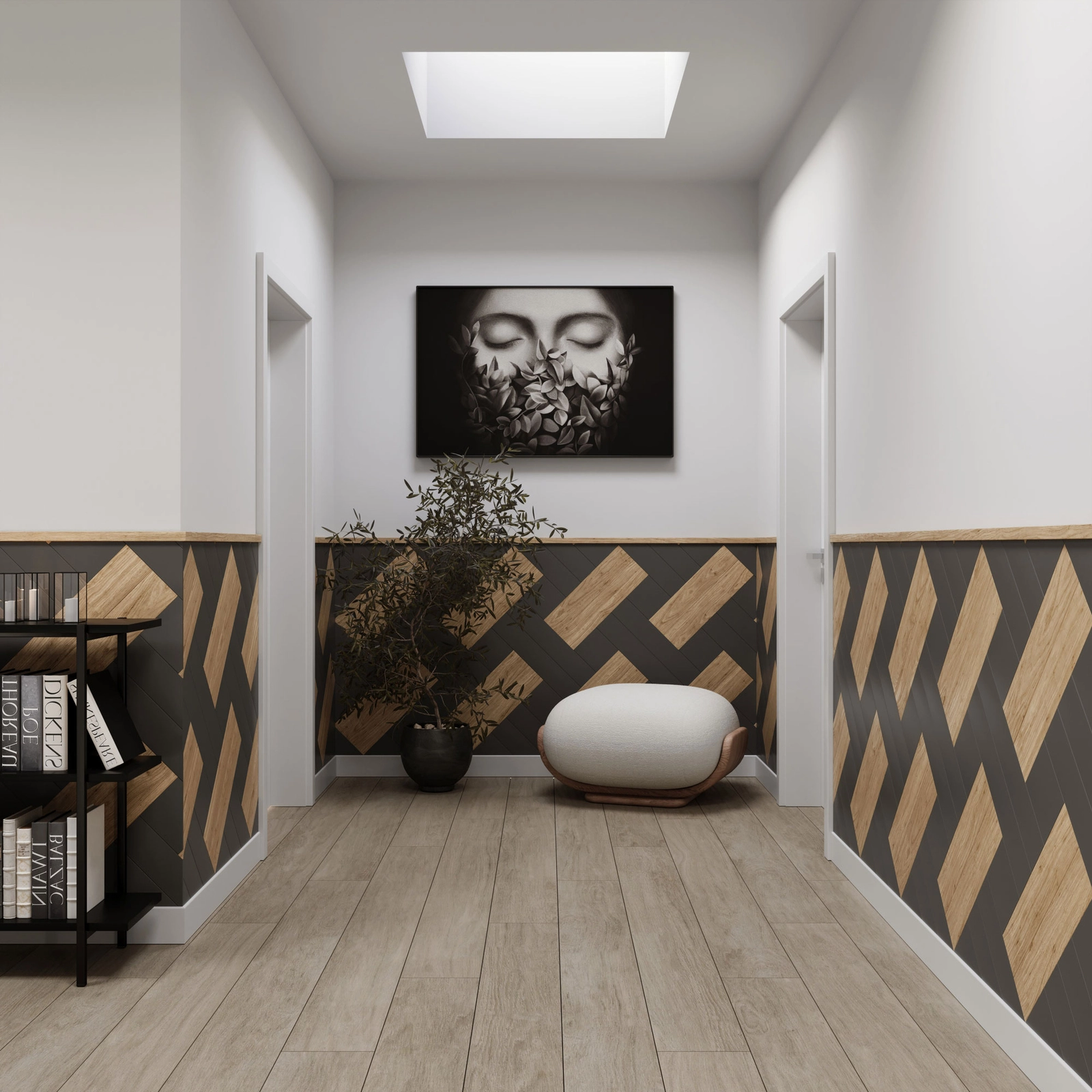 Listwa przypodłogowa MDF TRIO R5, Biała Premium, 8cm