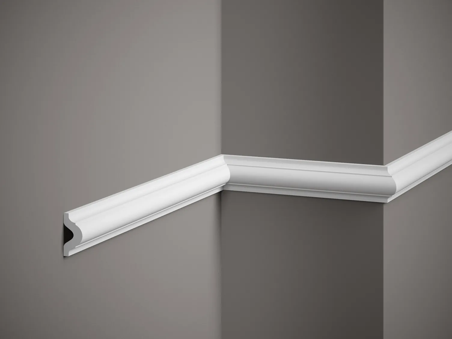 Listwa ścienna MDD332 biała wym. 200 x 1.7 x 4.1 cm, z ProFoam