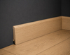 PRÓBKA 20 CM - Listwa przypodłogowa drewniana 80x16 mm - dąb europejski lakierowany