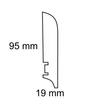 Listwa przypodłogowa biała drewniana PW92 (220 cm x 9,2 cm x 1,9 cm) iglaste lakierowane