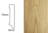 Listwa przypodłogowa fornirowana lakierowana CP70 R3 (240 cm x 7 cm x 1,8 cm) dąb