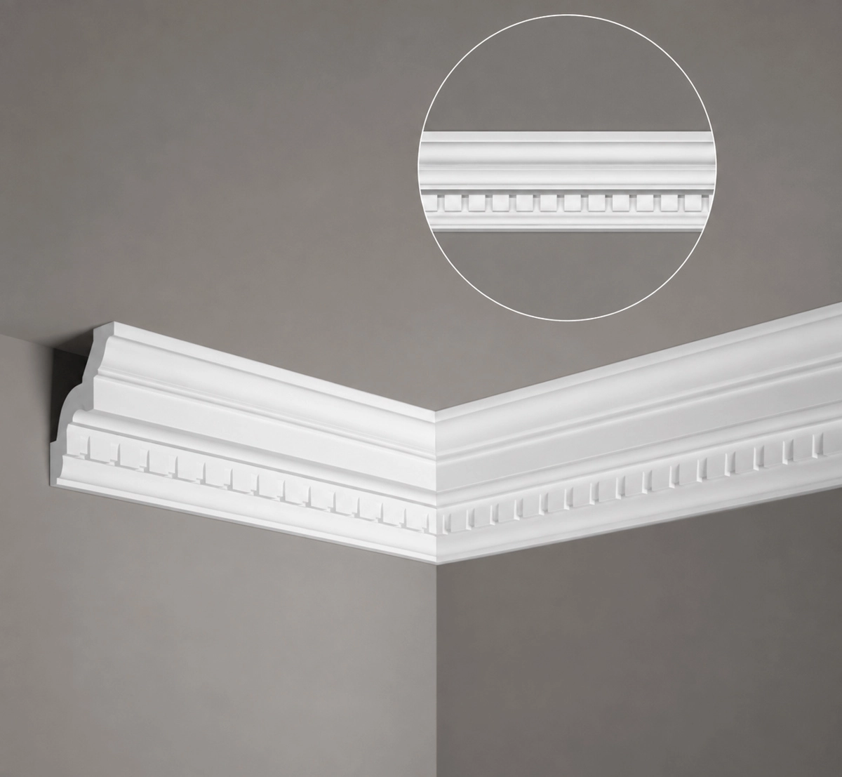 Listwa sufitowa MDA002 biała wym. 200 x 8.8 x 7.9 cm, z ProFoam