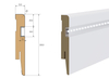 Listwa przypodłogowa MDF przygotowana pod oświetlenie LED, 10cm, Biała Premium