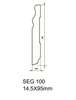 Listwa przypodłogowa SEG100 biała white covered (240 cm x 9,5cm x 1,4cm)