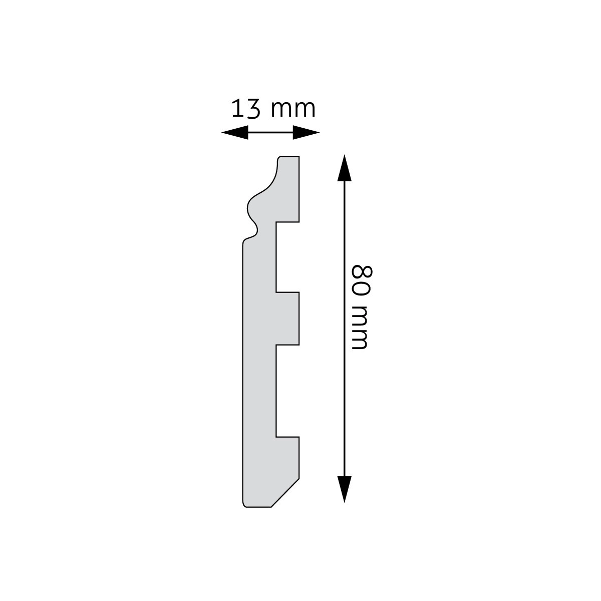 Listwa przypodłogowa elastyczna, cokół Creativa LPC-07F 200cm