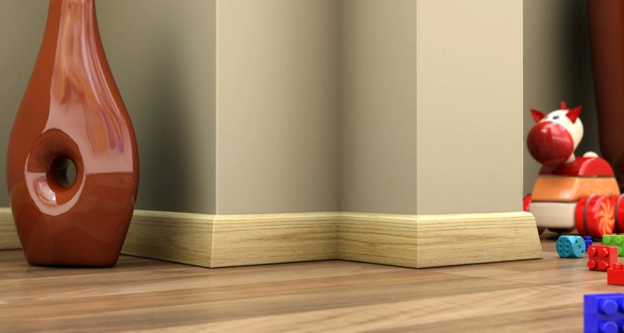 Listwa przypodłogowa fornirowana lakierowana LS58 (240 cm x 5,8 cm x 1,6 cm) dąb