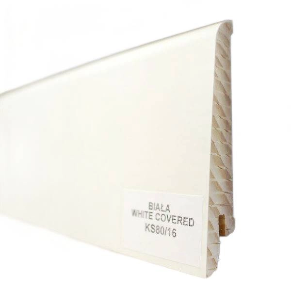 Drewniana listwa przypodłogowa lakierowana KS80 (240 cm x 7,9 cm x 1,6 cm) Merbau