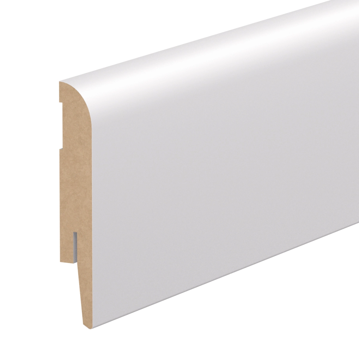 PRÓBKA 20 CM - Listwa przypodłogowa MDF OTTO, Biała Premium, 10cm