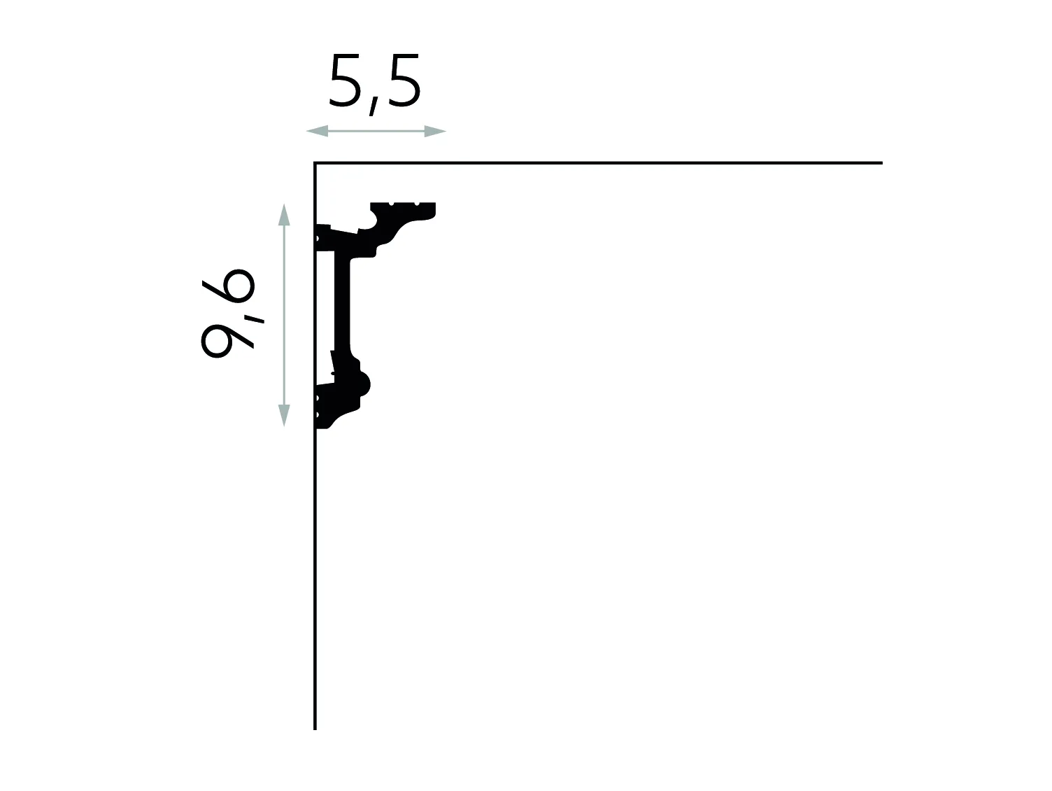Listwa oświetleniowa MD137 biała wym. 200 x 5.5 x 9.6 cm, z PolyForce