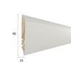 Listwa przypodłogowa drewniana lakierowana PW90 (220 cm x 9 cm x 1,6 cm) iglaste białe